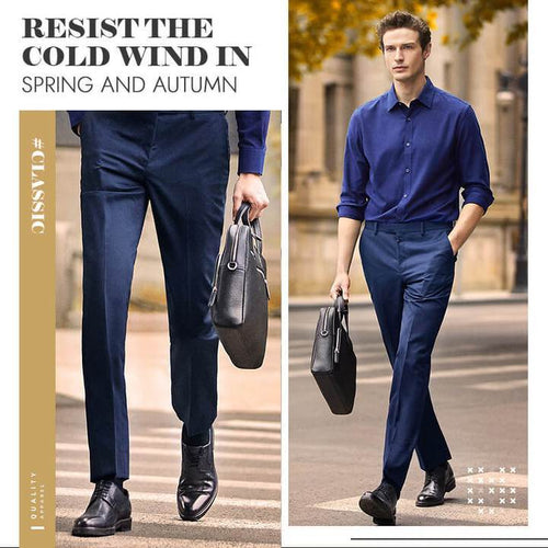 Sumoravibe - (Acquistando due, si ottiene la spedizione gratuita) Pantaloni da abito classici da uomo ad alta elasticità