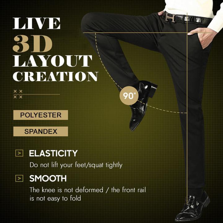 Sumoravibe - (Acquistando due, si ottiene la spedizione gratuita) Pantaloni da abito classici da uomo ad alta elasticità