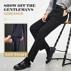 Sumoravibe - (Acquistando due, si ottiene la spedizione gratuita) Pantaloni da abito classici da uomo ad alta elasticità