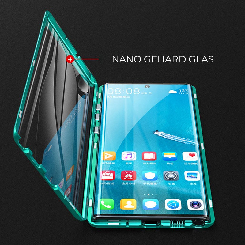 Sumoravibe - Custodia magnetica per telefono in vetro temperato a doppia faccia per Samsung