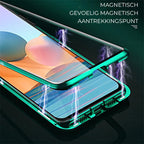 Sumoravibe - Custodia magnetica per telefono in vetro temperato a doppia faccia per Samsung