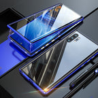 Sumoravibe - Custodia magnetica per telefono in vetro temperato a doppia faccia per Samsung