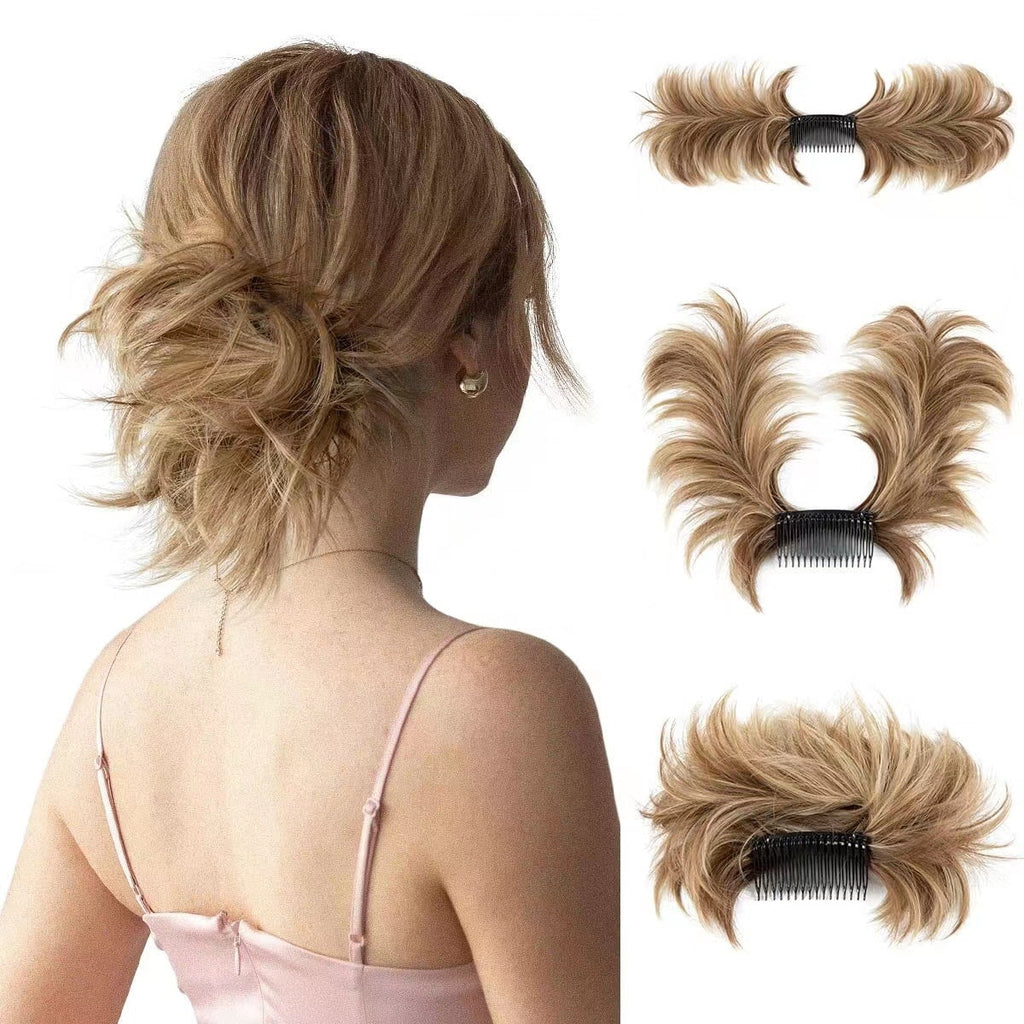 Sumoravibe - Messy Bun Side Comb Clip in Hair Bun Easy Hairpieces