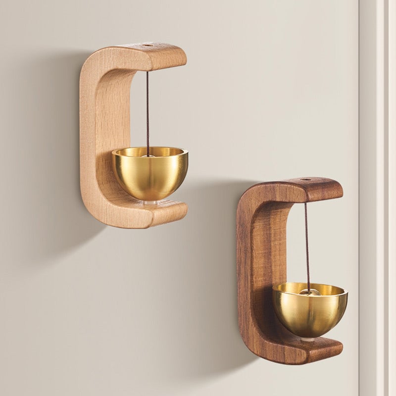 Sumoravibe - Campanello Eolico Magnetico in Legno - Campanello e Decorazione per Porta