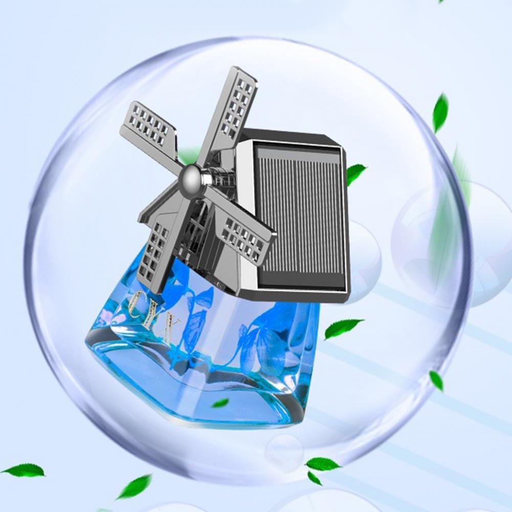 Sumoravibe - Deodorante per auto con aromaterapia rotante a energia solare Windmill