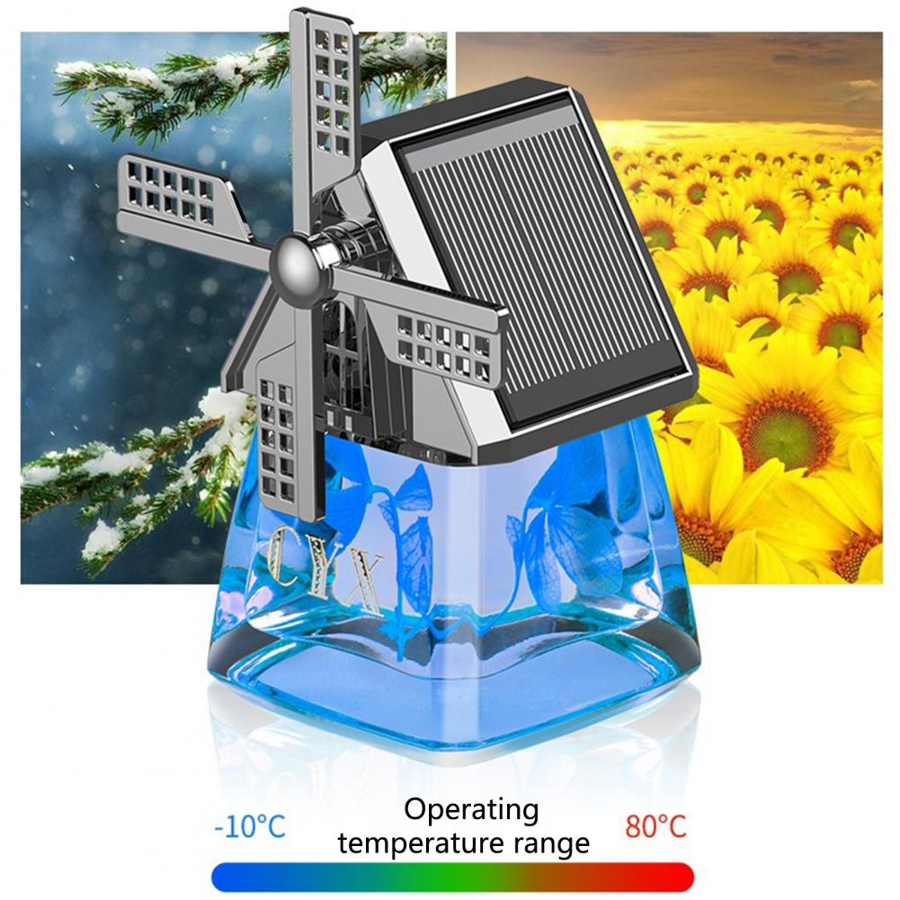 Sumoravibe - Deodorante per auto con aromaterapia rotante a energia solare Windmill