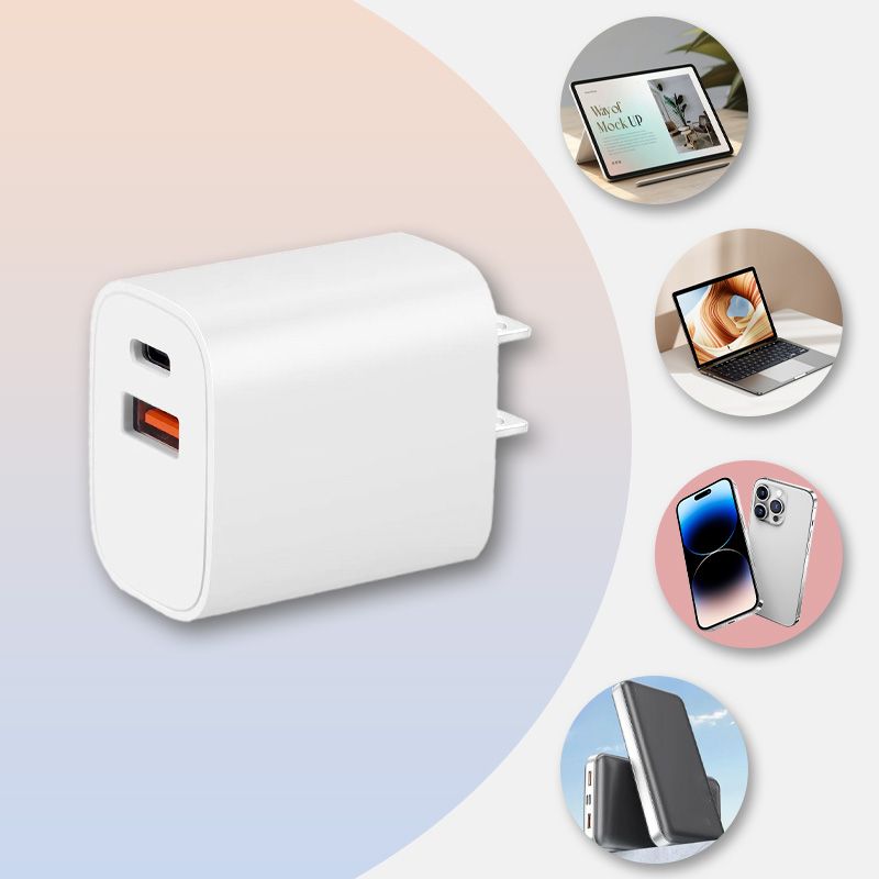 Sumoravibe - Caricabatterie veloce da 20W con adattatore di alimentazione a due porte