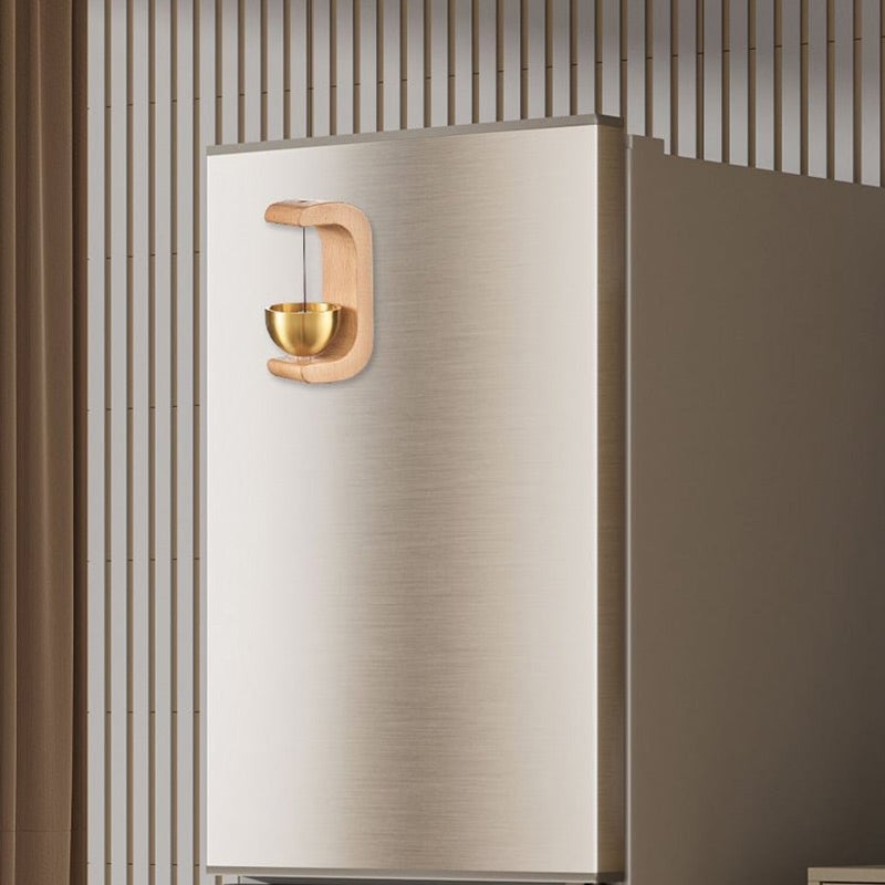 Sumoravibe - Campanello Eolico Magnetico in Legno - Campanello e Decorazione per Porta