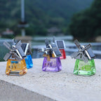 Sumoravibe - Deodorante per auto con aromaterapia rotante a energia solare Windmill