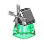 Sumoravibe - Deodorante per auto con aromaterapia rotante a energia solare Windmill
