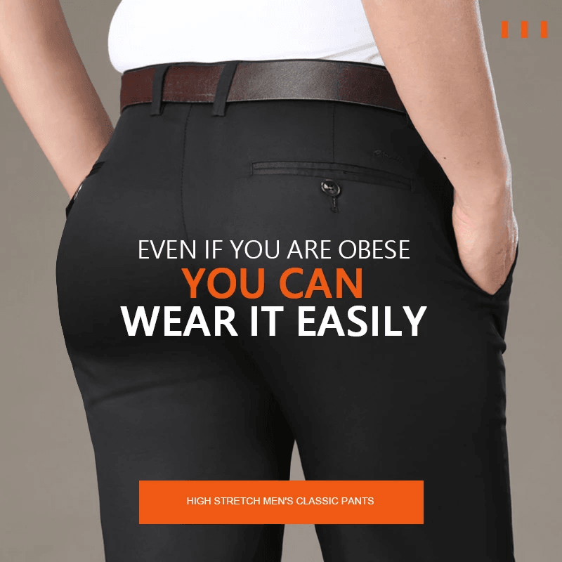 Sumoravibe - (Acquistando due, si ottiene la spedizione gratuita) Pantaloni da abito classici da uomo ad alta elasticità