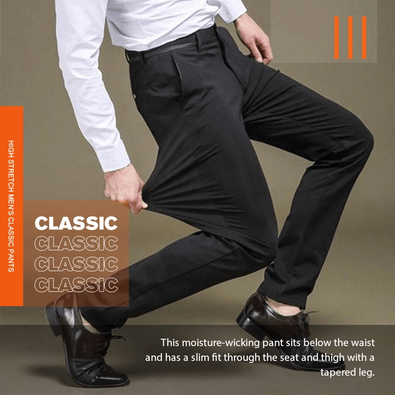 Sumoravibe - (Acquistando due, si ottiene la spedizione gratuita) Pantaloni da abito classici da uomo ad alta elasticità
