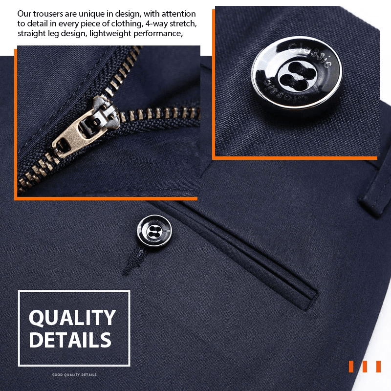 Sumoravibe - (Acquistando due, si ottiene la spedizione gratuita) Pantaloni da abito classici da uomo ad alta elasticità