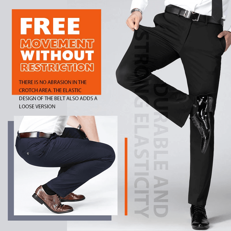 Sumoravibe - (Acquistando due, si ottiene la spedizione gratuita) Pantaloni da abito classici da uomo ad alta elasticità