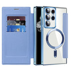 Sumoravibe - Custodia per telefono cellulare Flip in pelle PU con texture per Samsung