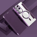 Sumoravibe - Custodia per telefono cellulare Flip in pelle PU con texture per Samsung
