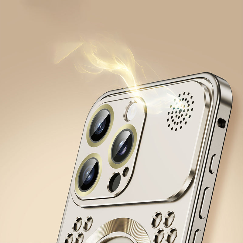 Sumoravibe - Custodia per Telefono con Dissipazione del Calore, Aromaterapia e Resistente alle Cadute in Metallo