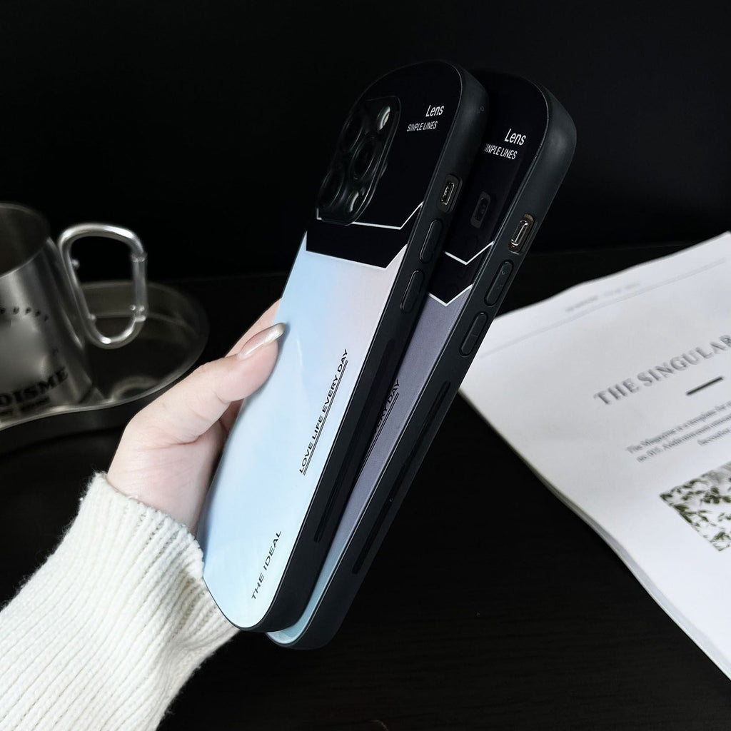 Sumoravibe - Custodia per telefono in vetro sfumato per iPhone