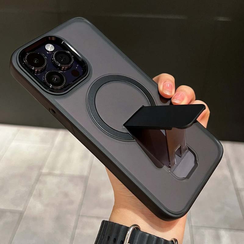 Sumoravibe - Custodia Magnetica Antiurto con Supporto per iPhone Serie 15-11