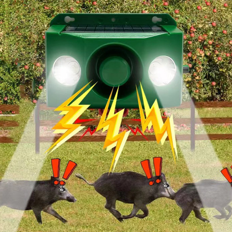 Sumoravibe - Luci di avvertimento solari repellenti per animali che fanno un forte rumore