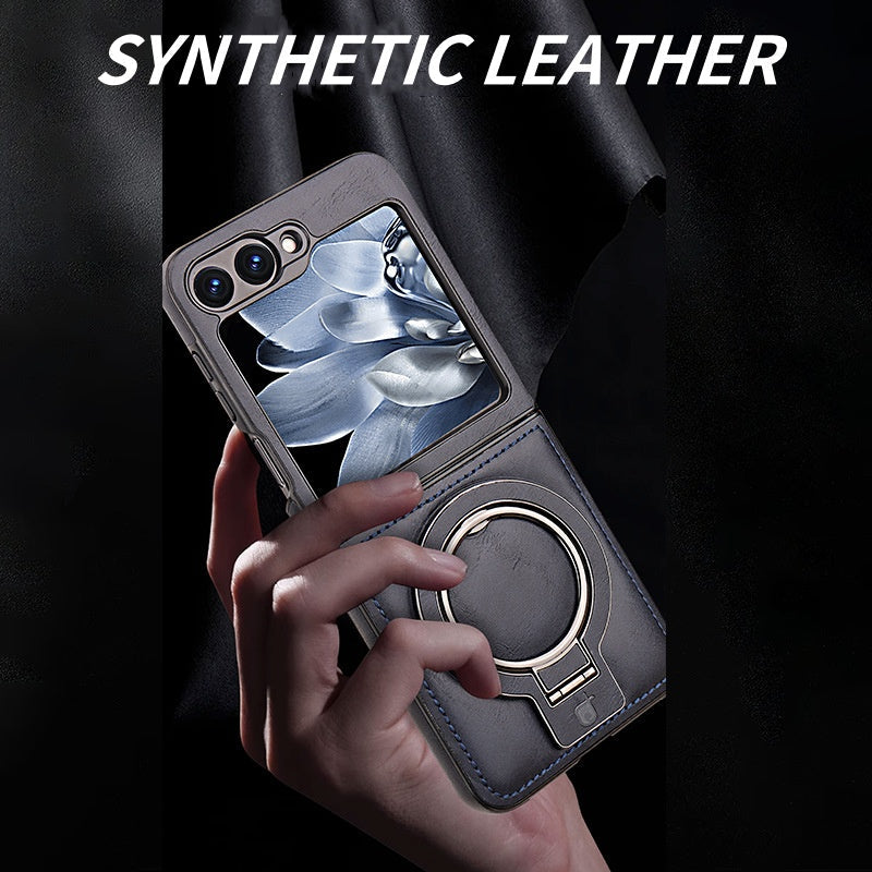 Sumoravibe - Custodia Magnetica con Supporto a Anello per Galaxy Z Flip Serie