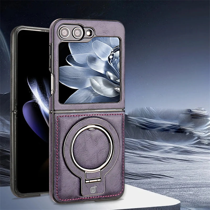 Sumoravibe - Custodia Magnetica con Supporto a Anello per Galaxy Z Flip Serie