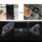 Sumoravibe - Custodia magnetica per cellulare in silicone con staffa per iPhone