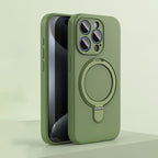 Sumoravibe - Custodia magnetica per cellulare in silicone con staffa per iPhone