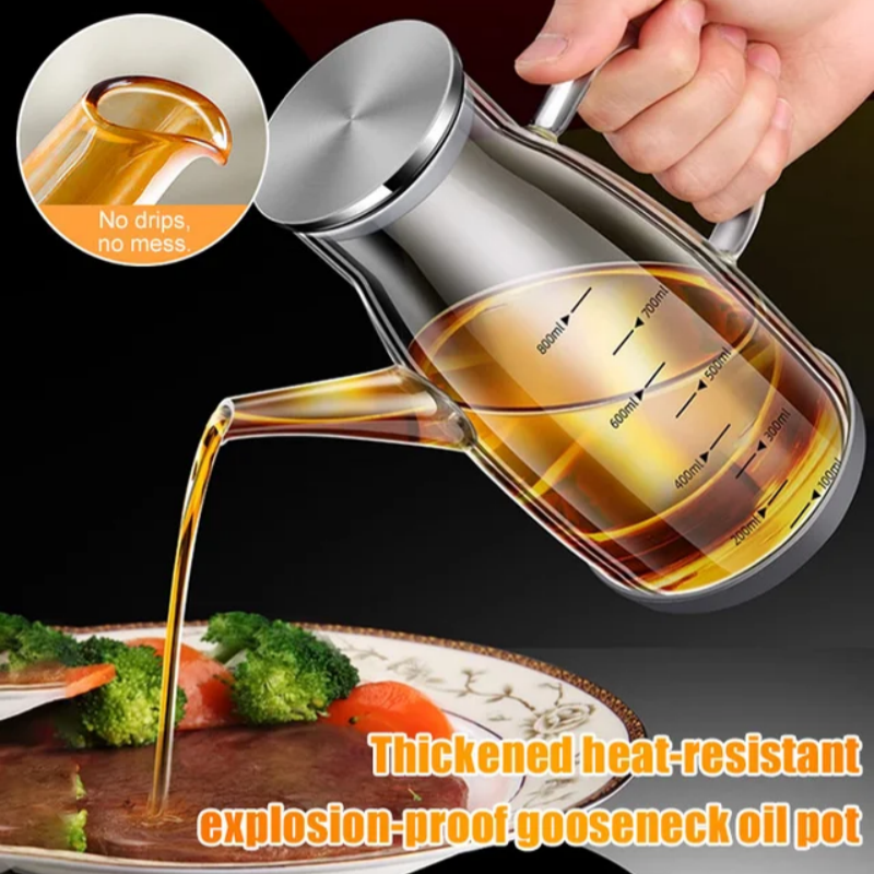Sumoravibe - Bottiglia Dispenser per Olio con Beccuccio Antigoccia