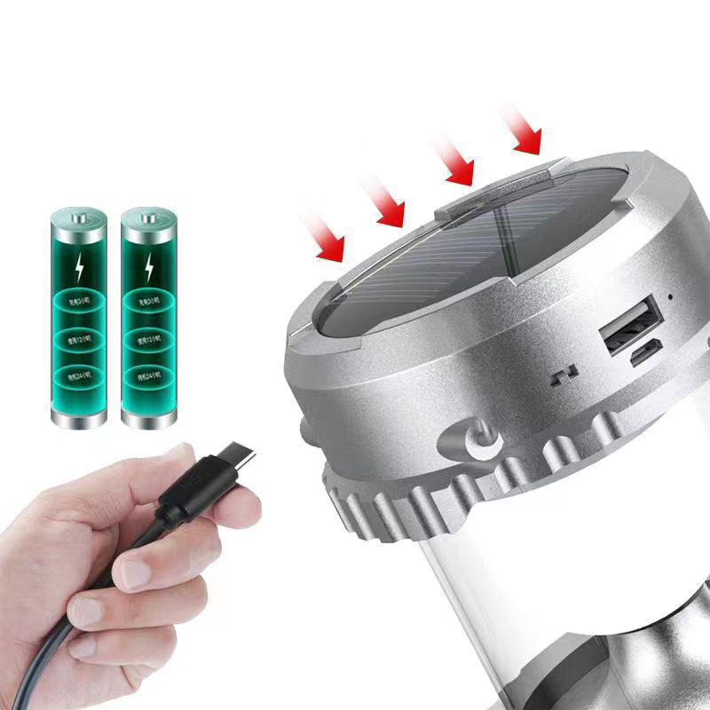 Sumoravibe - 2-in-1 Luce Solare da Avventura & Ventilatore Portatile