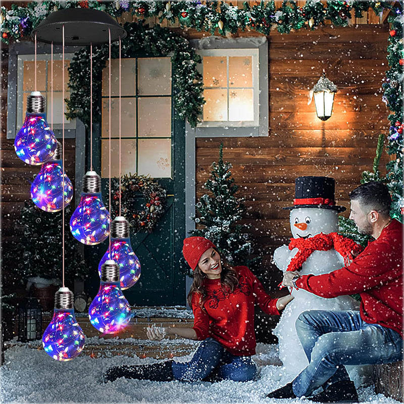 Sumoravibe - Campanelli Eolici con Lampadina LED Colorata ad Energia Solare