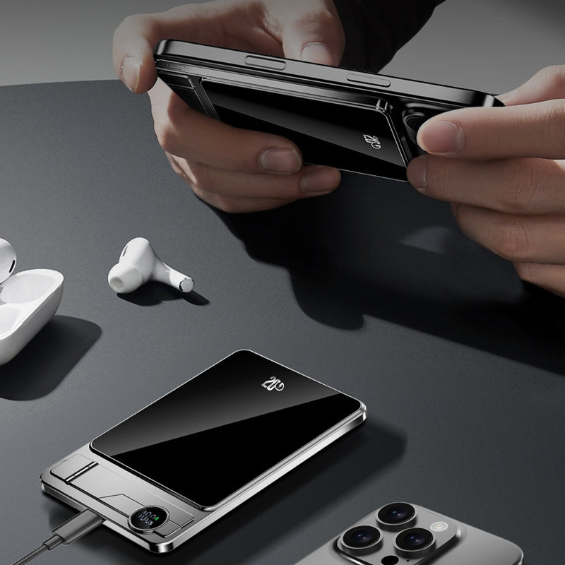 Sumoravibe - Doppia Modalità Magnetico Power Bank con Supporto