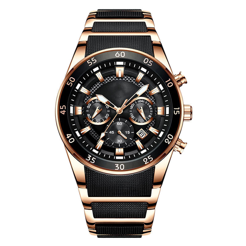 Sumoravibe - Orologio al quarzo multifunzione impermeabile da uomo