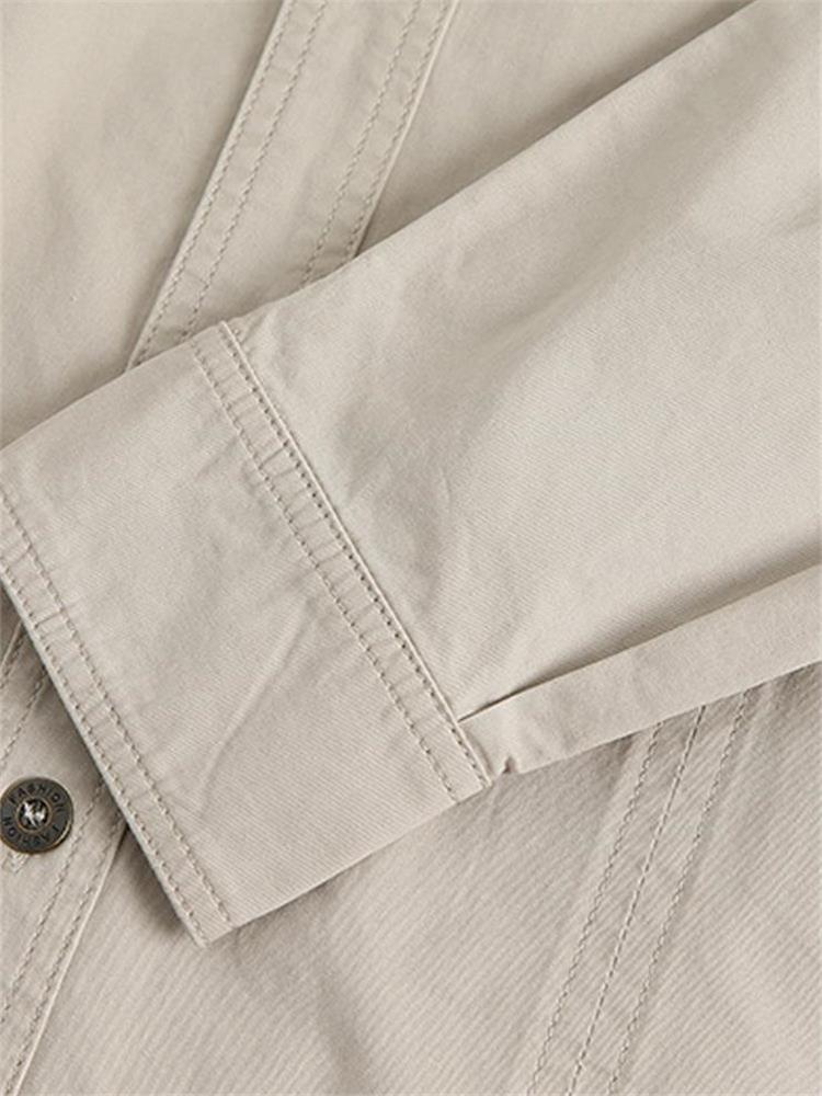 Sumoravibe - Camicia casual da uomo in cotone tinta unita【ACQUISTA 2 E OTTIENI LA SPEDIZIONE GRATUITA】