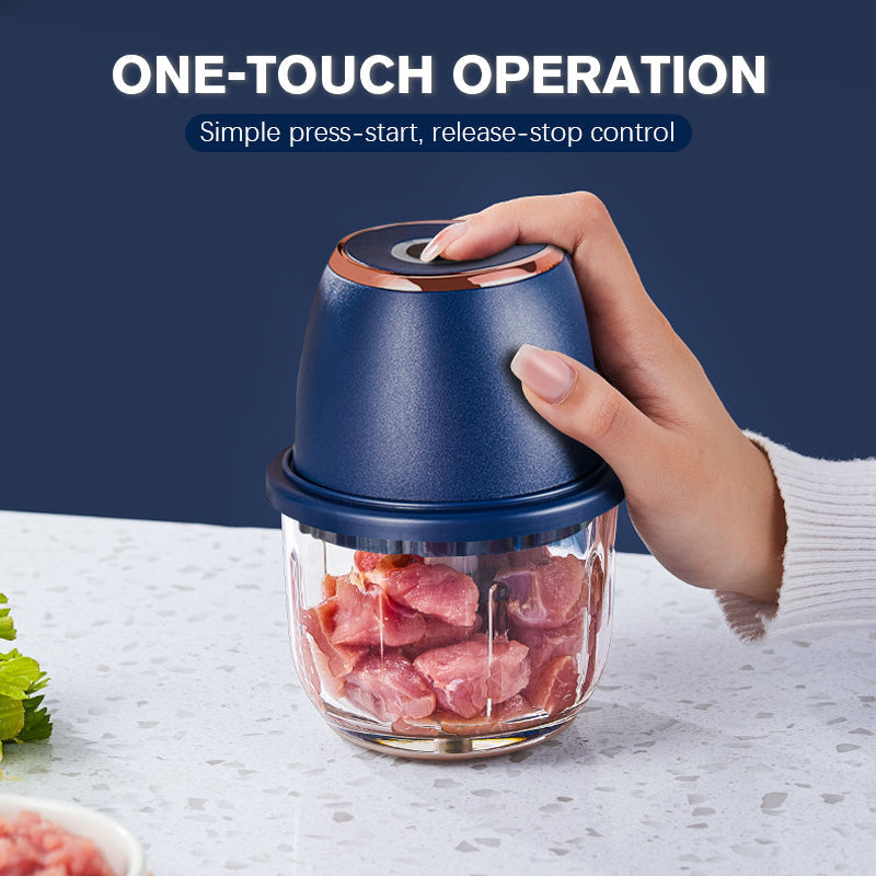 Sumoravibe - Libertà in Cucina! ✂️ Robot Tritatutto Ricaricabile con 6 Lame | Taglia Carne, Aglio e Verdure in 5 Secondi ⚡