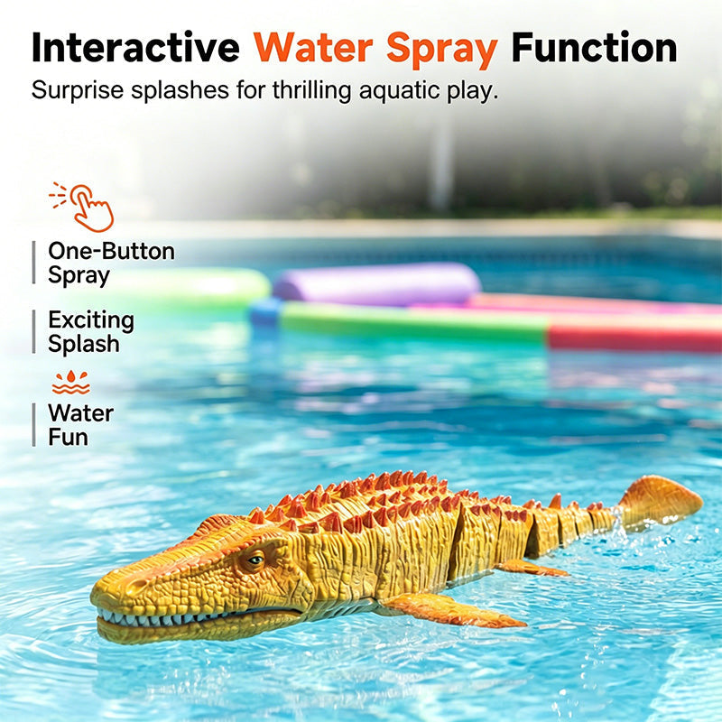 Sumoravibe - Giocattolo RC Mosasaurus Nuotante 2.4G con Spruzzi